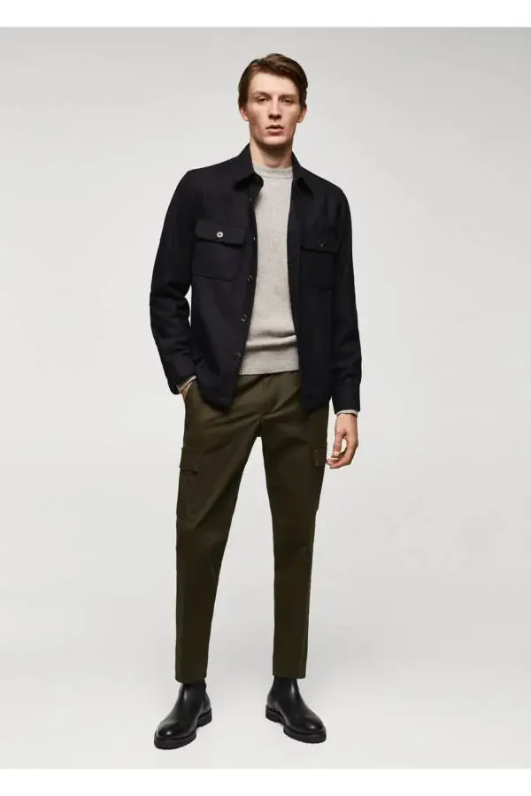 Узкие хлопковые грузовые брюки - 2