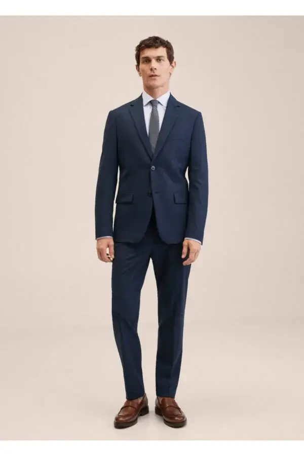 Узкий пиджак-блейзер из шерсти - 2