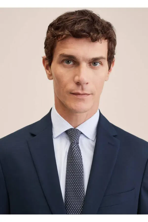 Узкий пиджак-блейзер из шерсти - 5