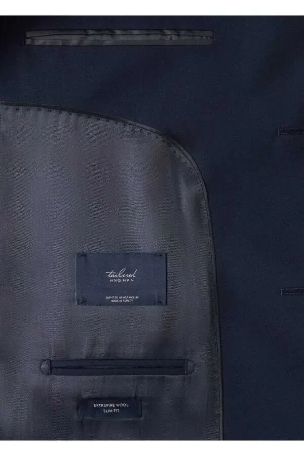 Узкий пиджак-блейзер из шерсти - 6