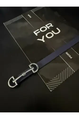 Узкий женский ремень с длинной серебряной пряжкой, ремень для куртки, ремень для рубашки, ремень для платья - темно-синий. - 3