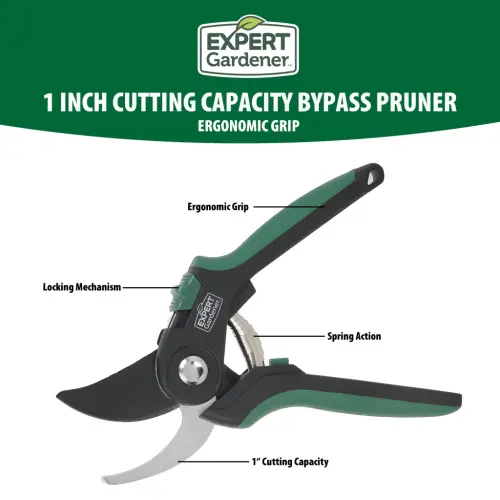 Expert Gardener, 1-Inch Cutting Bypass Pruner - 11