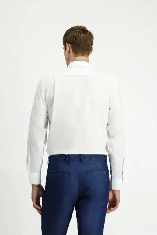 Uzoq yengli Regular Fit Non Iron paxta ko'ylak - 4