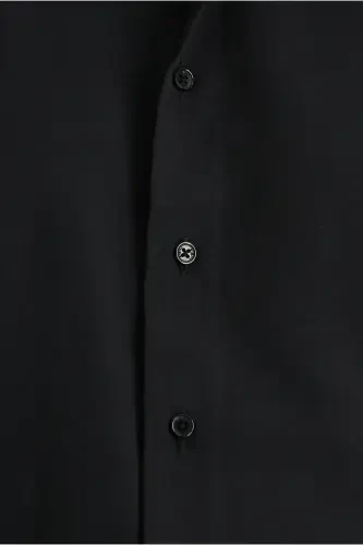 Uzoq Yengli Slim Fit Tor Yengli Klassik Paxta Ko'ylak - 5