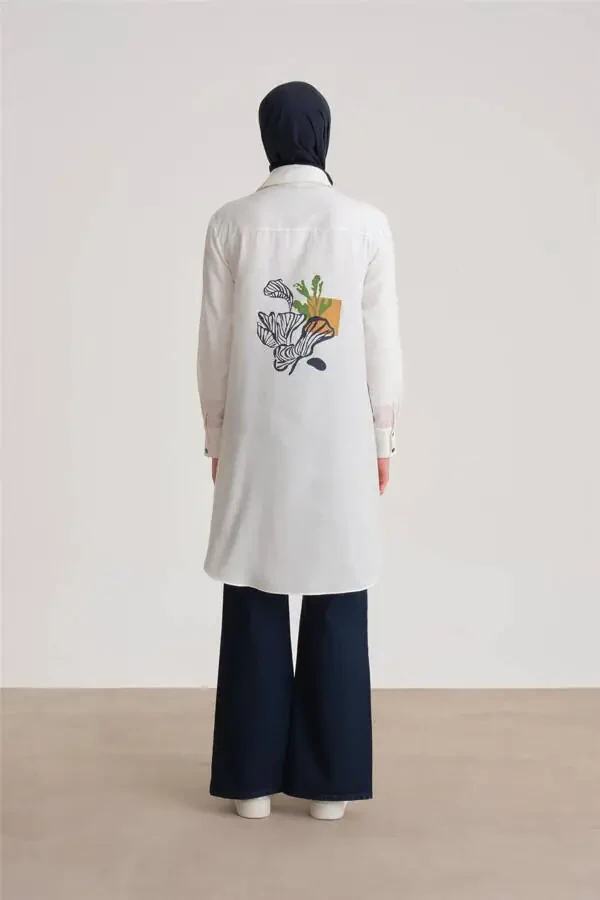 Узорчатая туника Ort4371 Camel - 6