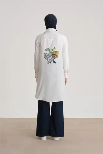 Узорчатая туника Ort4371 Camel - 5