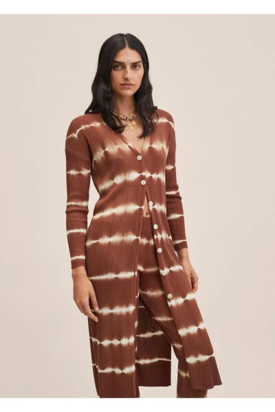 Uzun Batik Hırka - MANGO