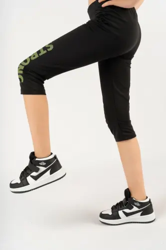 Uzun Bilekli Unisex Beyaz Siyah Çocuk Spor Sneaker Ayakkabı - BEYAZ SİYAH - 4