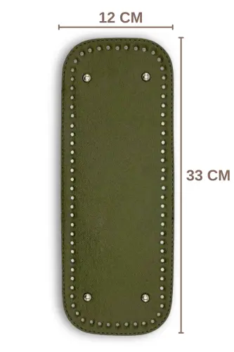 Uzun Çanta Tabanı Suni Deri 12cmx33cm Haki-Haki - 1