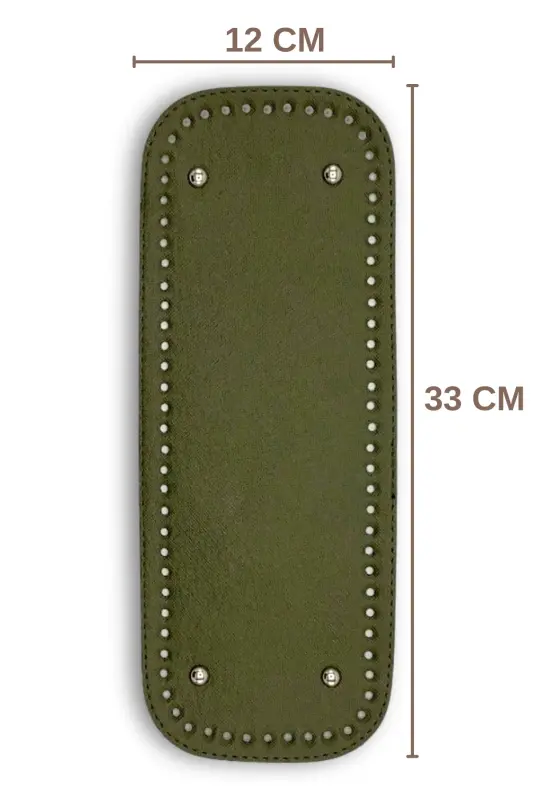 Uzun Çanta Tabanı Suni Deri 12cmx33cm Haki-Haki - 1