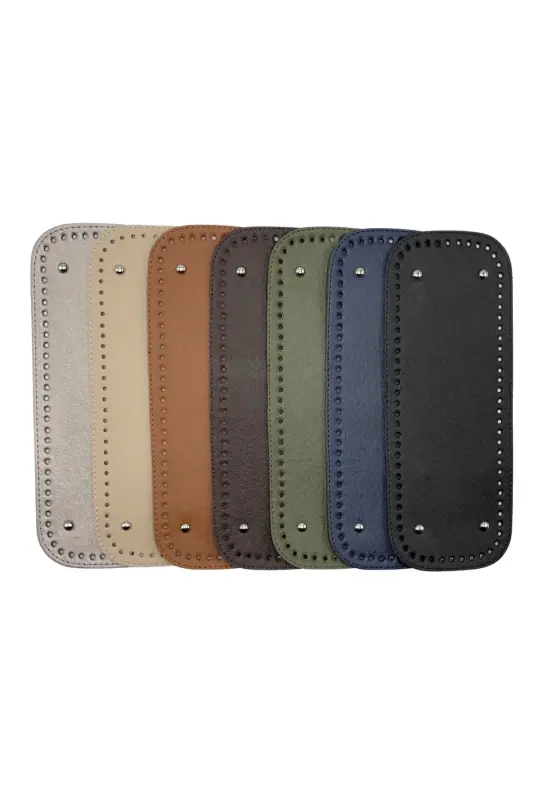 Uzun Çanta Tabanı Suni Deri 12cmx33cm Haki-Haki - 4