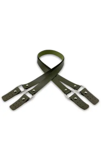 Uzun Çiftli Deri Çanta Sapı 80 Cm 