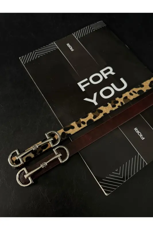 Uzun Gümüş Tokalı Ince Kadın Kemeri, Ceket Kemeri, Gömlek Kemeri, Elbise Kemeri-Bordo - 2