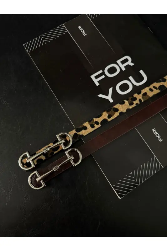 Uzun Gümüş Tokalı Ince Kadın Kemeri, Ceket Kemeri, Gömlek Kemeri, Elbise Kemeri-Bordo - 3