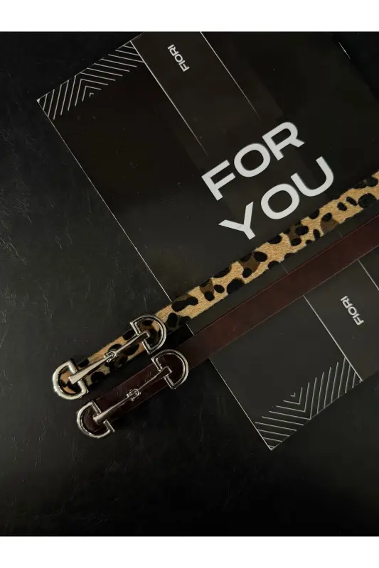 Uzun Gümüş Tokalı Ince Kadın Kemeri, Ceket Kemeri, Gömlek Kemeri, Elbise Kemeri-Bordo - 4