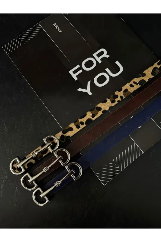 Uzun Gümüş Tokalı Ince Kadın Kemeri, Ceket Kemeri, Gömlek Kemeri, Elbise Kemeri-Bordo - 3