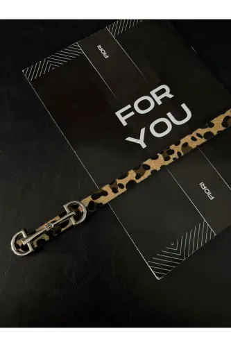 Uzun Gümüş Tokalı Ince Kadın Kemeri, Ceket Kemeri, Gömlek Kemeri, Elbise Kemeri-Leopar - 3