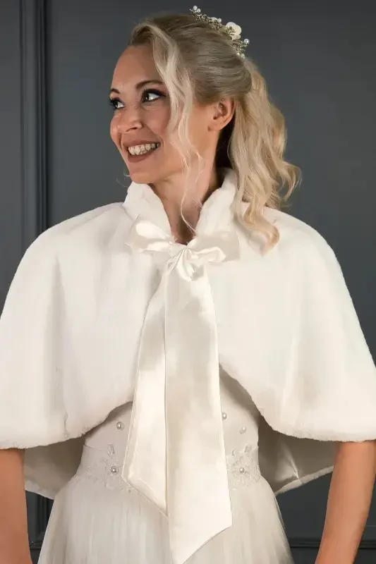 Uzun kamonli yumshoq to'qimali mo'yna etol kelin Bolero oqish rang - ELEGANCE SCARF