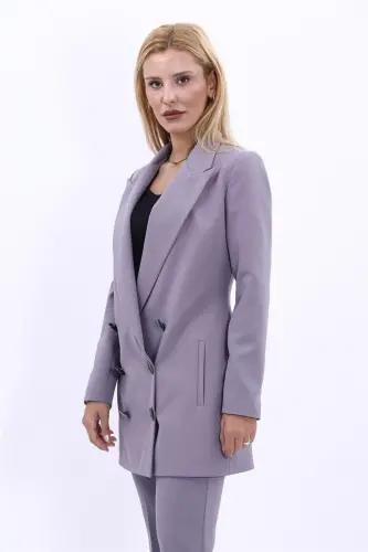 Uzun klassik blazer pidjak - Antratsit - Antratsit - 3