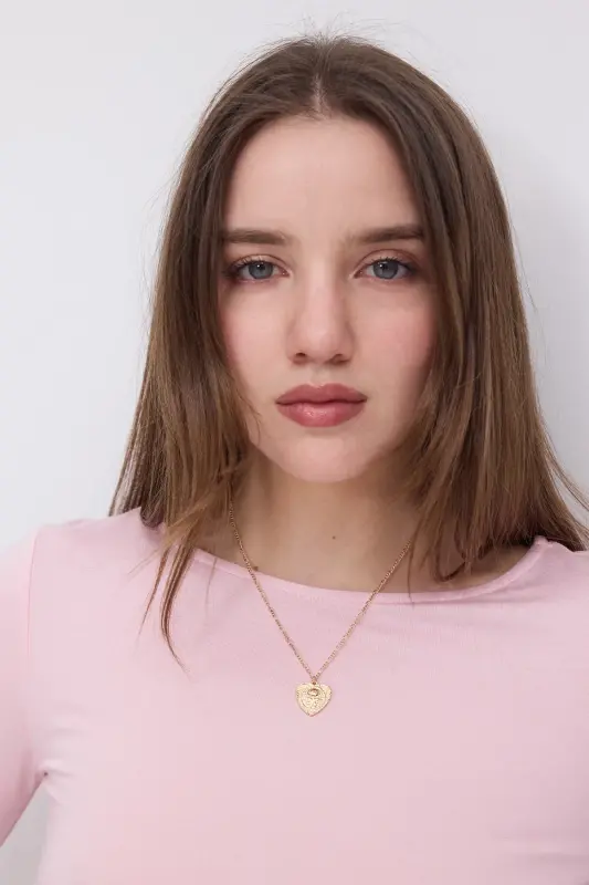 Uzun Kollu Basic Bluz B1605-S4-PEMBE - 3