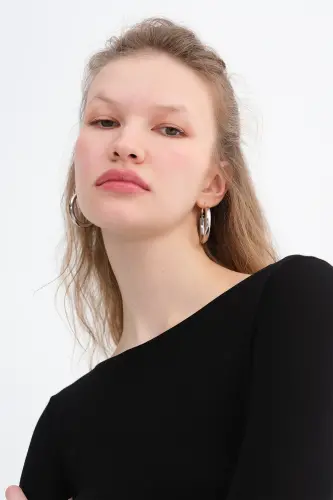 Uzun Kollu Basic Bluz B1605-S4-Siyah - ADDAX (1)