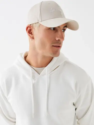 Beyaz Uzun Kollu Erkek Kalın Hoodie-Beyaz - LC WAIKIKI (1)