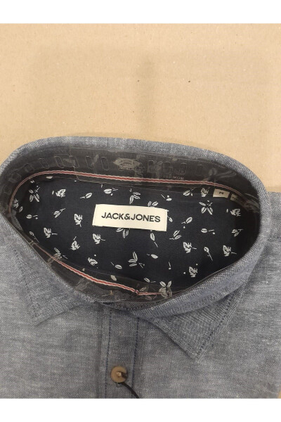 JJLINEN BLEND DETAIL SHIRT LS-Faded Denim - 2