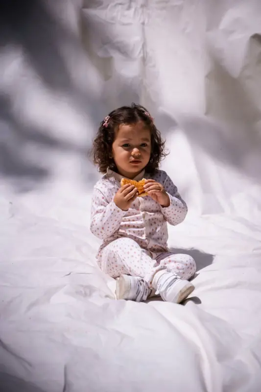 Uzun Kollu Tulum Bebek Baskılı Organik Pamuk-puantiyeli - MOLICA BABY