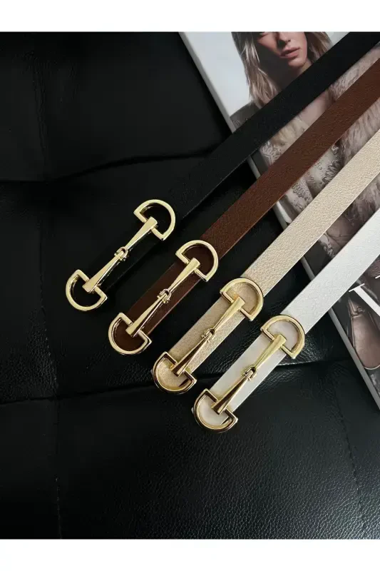 4'lü Fırsat Ürünü Uzun Tokalı İnce Kadın Kemeri, Ceket Kemeri, Gömlek Kemeri, Elbise Kemeri-Karışık - 4