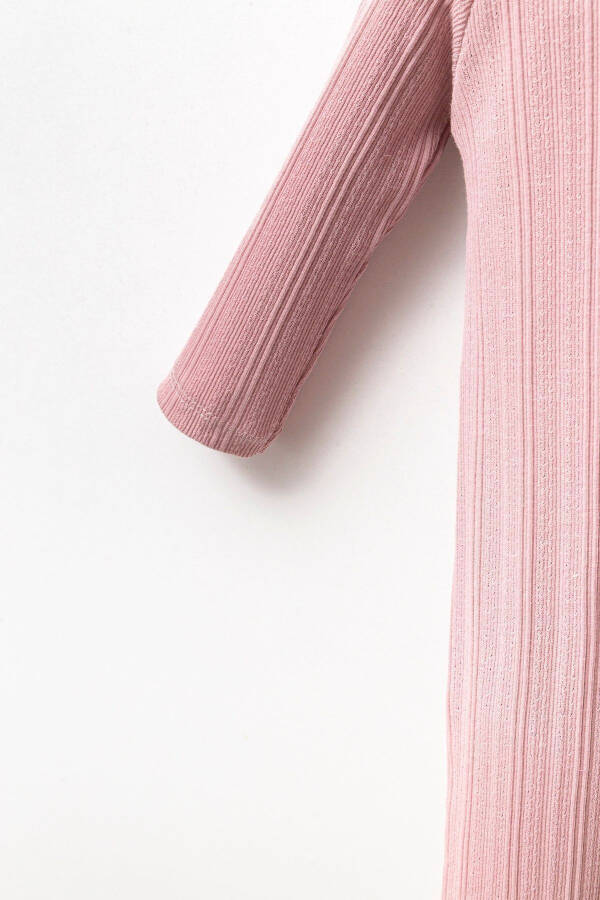 Uzun yengli 100% paxta bola yaxasi sovg'a qiz chaqaloq etikli tulum 3-9 oy - 4