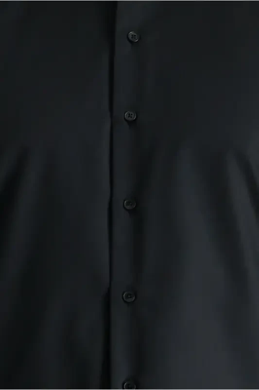 Uzun Yengli Slim Fit Tor To'qima Non Iron Temir Qilmaslik Kerak Bo'lgan Paxta Ko'ylak - 7