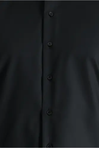 Uzun Yengli Slim Fit Tor To'qima Non Iron Temir Qilmaslik Kerak Bo'lgan Paxta Ko'ylak - 5