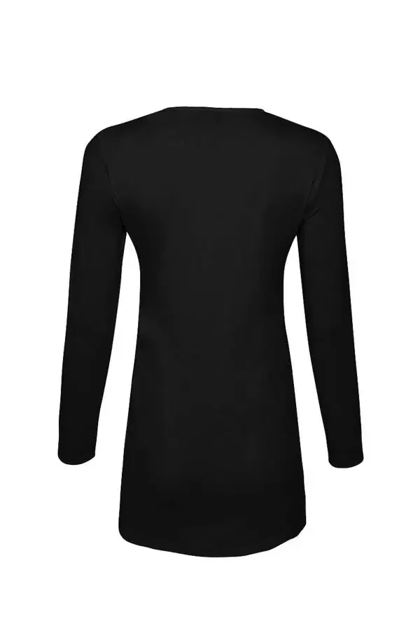 Uzun yengli velosiped yoqali tunik-qora - 3