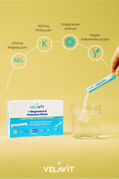 V-Magnezyum & Potasyum Sitrat 20 Toz Poşet - 4