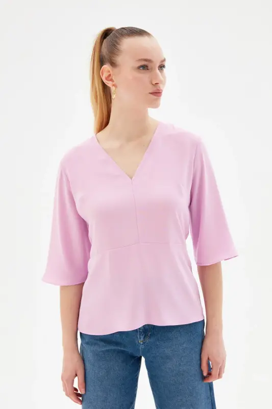 V Neck Blouse-031 - 2