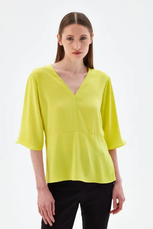 V Neck Blouse-951 - 1