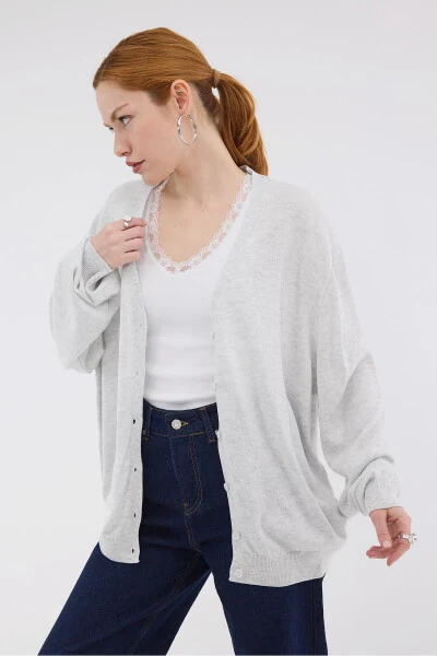 V-Neck Buttoned Cardigan H10300 - ADDAX (1)