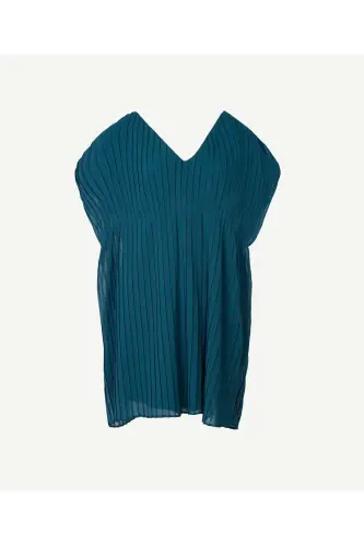 V-Neck Dress-PETROL - 3