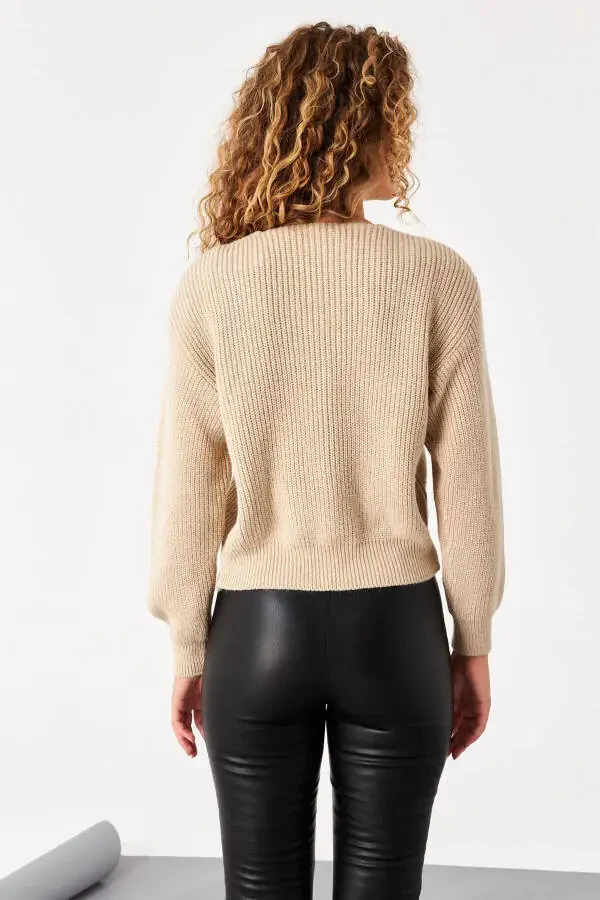 V-Neck Knit Cardigan H3060-b4c1 - 4