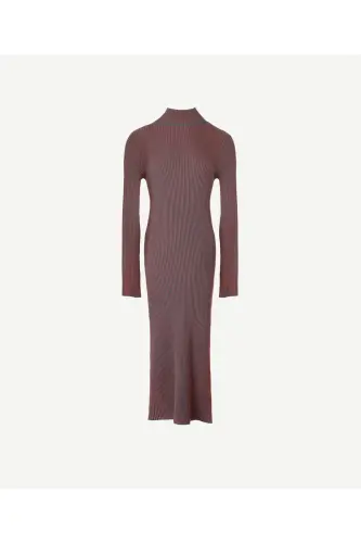 V-Neck Knit Dress - 3