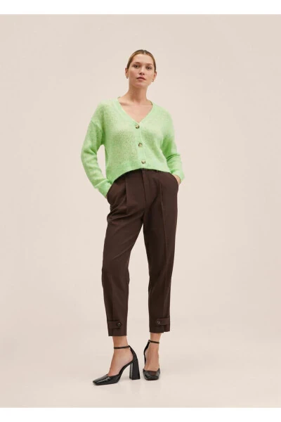 V-Neck Knitted Cardigan - MANGO (1)