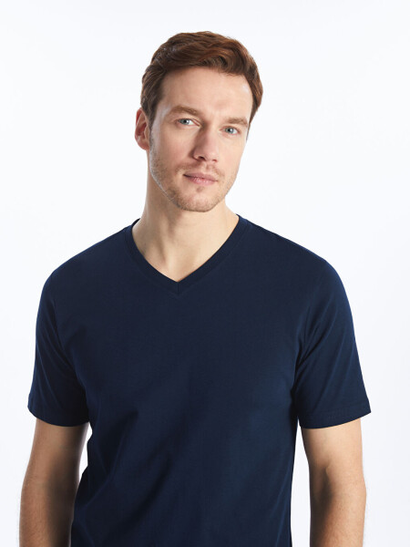 V-Neck Short Sleeve Men's T-Shirt - 3
