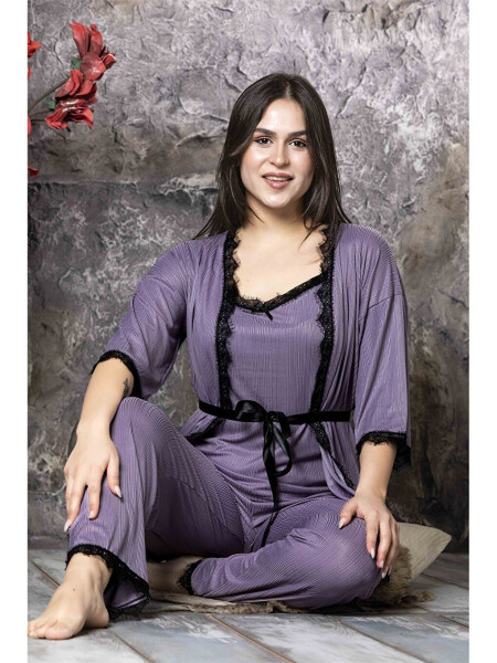 V-Neck Women's Pajama Set - 3