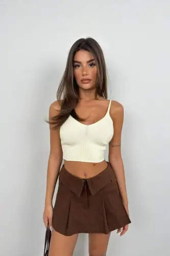 V Yaka Crop Bluz - BÜYÜKBEDENIZ (1)