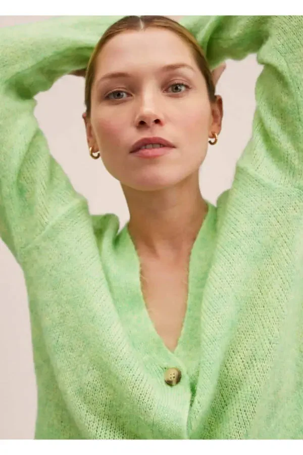 V Yaka Triko Hırka - 8