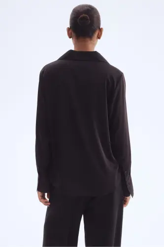 V Yakalı Bluz-Belirtilmemiş_0939703044015 - 3