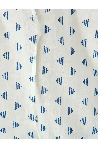 V yoqali bog'ichli balon yengli bluzka - 6