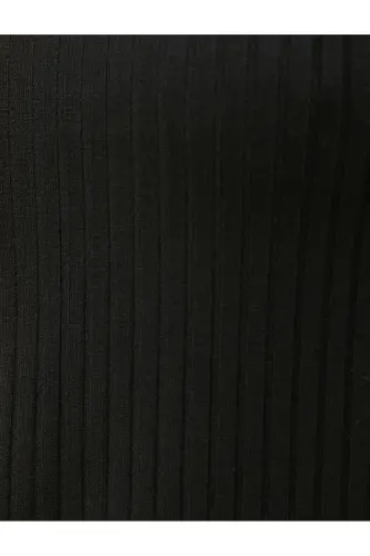 V yoqali fitilli atlet viskoza aralashmasi yengsiz - 6