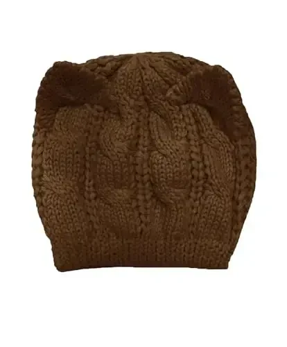 v28 Women Men Girls Boys Teens Cute Cat Ear Knit Cable Rib Hat Cap Beanie - V28 (1)