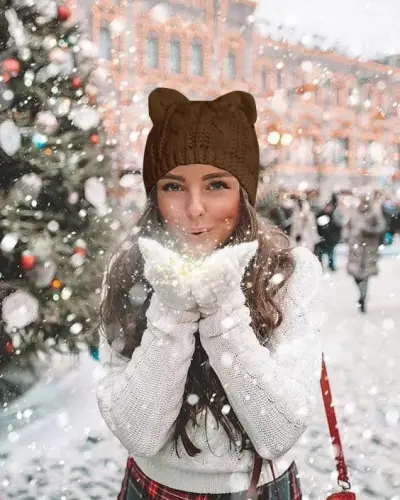 v28 Women Men Girls Boys Teens Cute Cat Ear Knit Cable Rib Hat Cap Beanie - 4